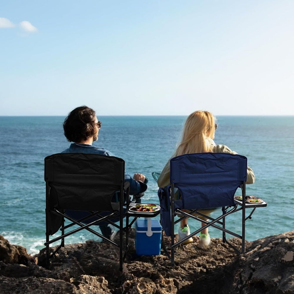 Yestomo Directors Chair, Camping Chairs for Adults, Heavy Duty Side Table, La...