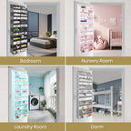 HOMELUX THEORY Over The Door Organizer Hanging - 50lbs Load 6 Large Front & 12 Side Pockets, 1 Pack Over The Door Shoe Organizer, Hanging Closet Organizer For Toys, Diaper, Sewing (XL, Dark Gray)