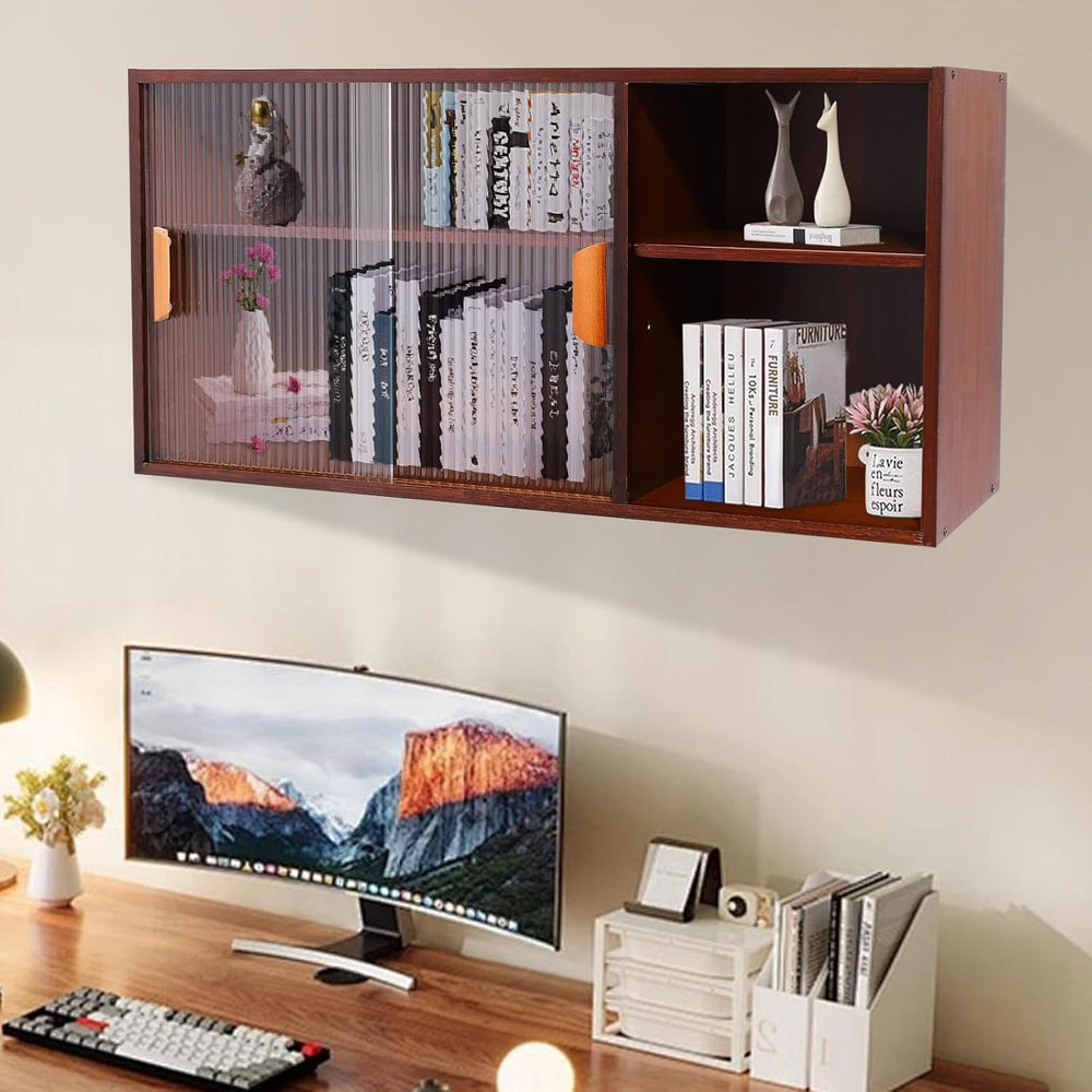 Wall Mounted Kitchen Pantry Sideboard with 2 Doors, Freestanding Wall Storage...