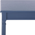 SAFAVIEH Furniture - Tinsley Rectangle Console Table - Blue - Solid Wood - Farmhouse Turned-Leg Design - Ideal for Entryway, Living Room, Hallway, 28" W x 11.75" D x 28" H (CNS5724F)