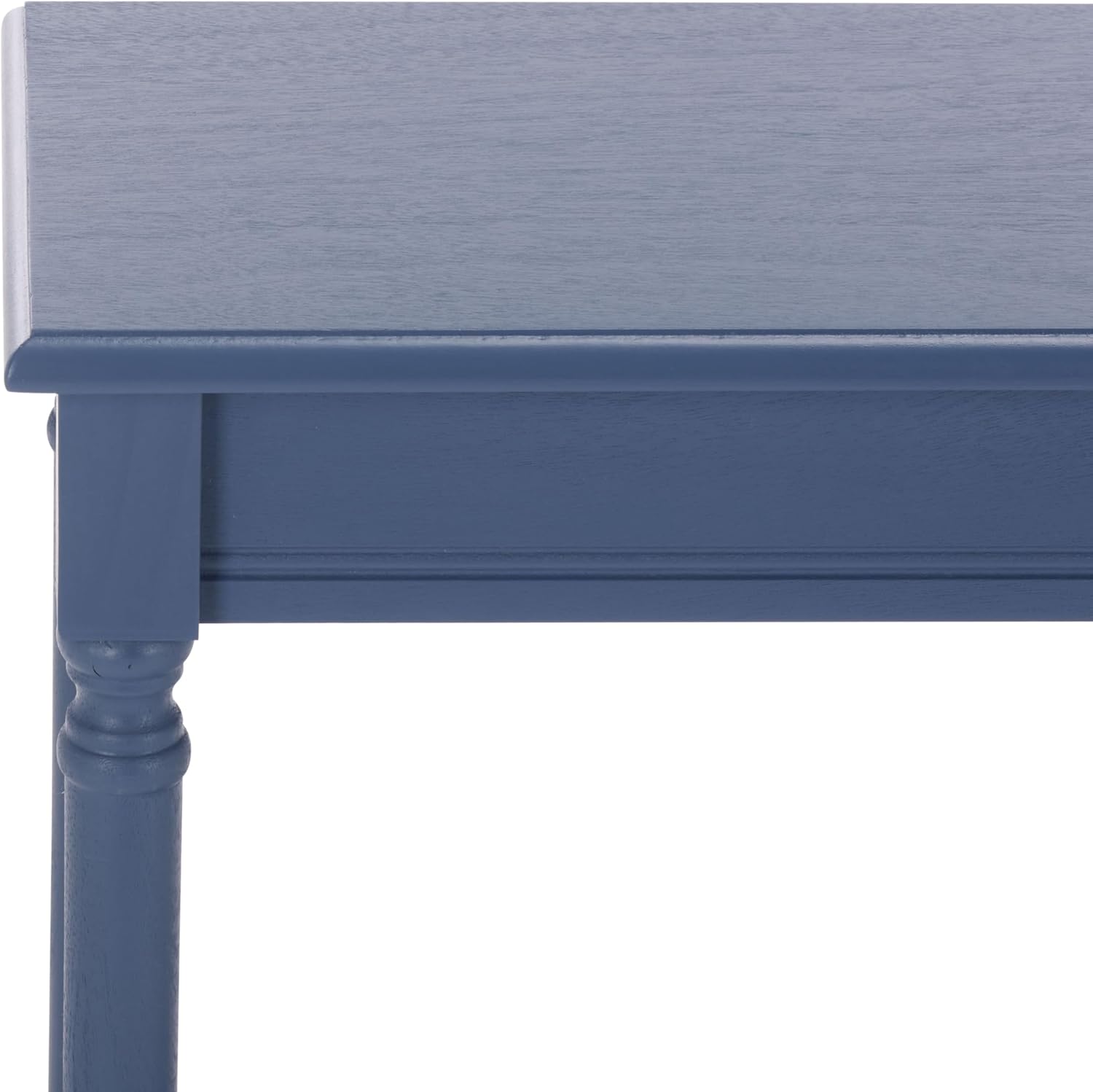 SAFAVIEH Furniture - Tinsley Rectangle Console Table - Blue - Solid Wood - Farmhouse Turned-Leg Design - Ideal for Entryway, Living Room, Hallway, 28" W x 11.75" D x 28" H (CNS5724F)
