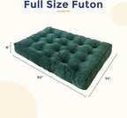 MAXYOYO 8" Futon Mattress, Full Size Extra Thick Futons Sofa Couch Bed for Adults, Velvet Floor Mattress Shredded Foam Filling (Frame Not Included)