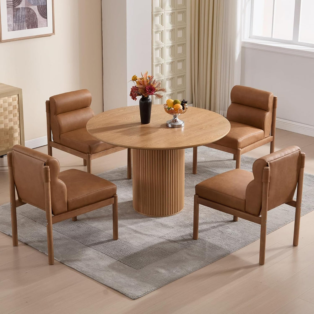 CIMOTA Modern Upholstered Dining Chairs Set of 2, Faux Leather Kitchen & ...
