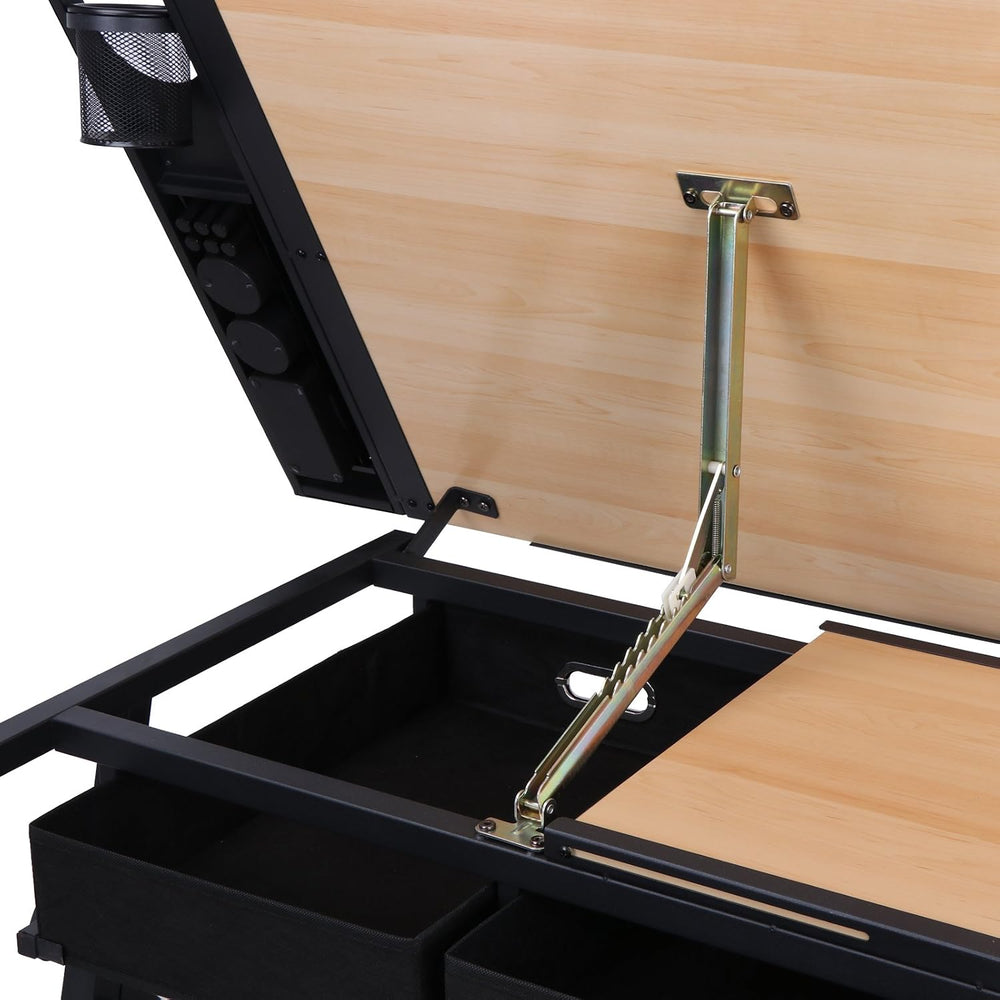 Adjustable Drafting Table Drawing Table, Tilting Tabletop Art Craft Desk w/2 ...