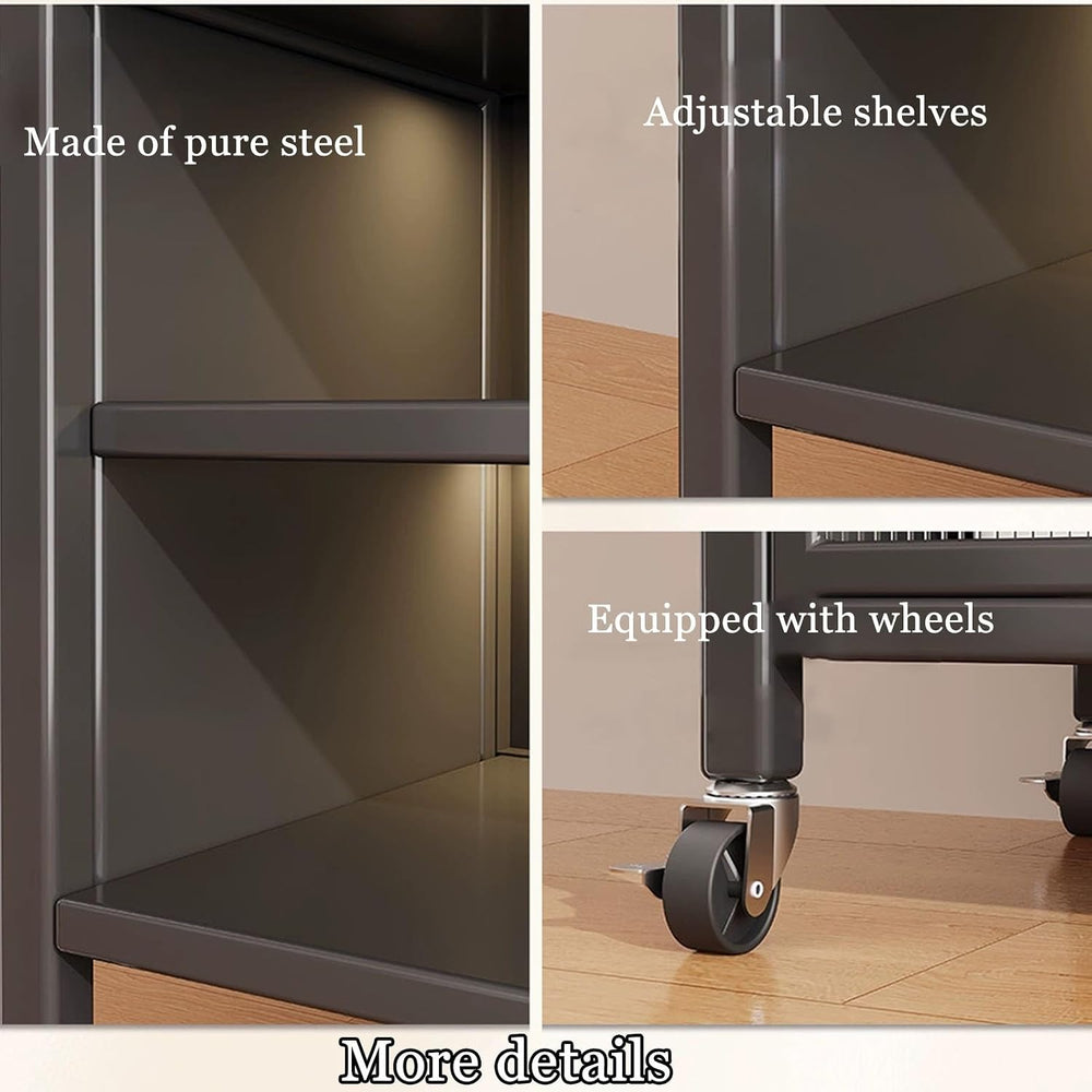 JKGHK Kitchen Pantry Storage Cabinet, Kitchens Baker's Rack with Acrylic ...