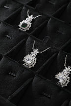 Stackable Jewelry Trays, Velvet Earring Box,Premium Necklace Box,Luxury Jewelry Display Case,Black Pendant Trays