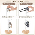 Mkono Sunglass Holder Organizer, Metal Glasses Stand Display Storage 1 Pack | Space-Saving, Holds 5 Eyewear Pairs, Easy Access, Easy to Assemble, for Table Desk Countertop Dresser Bedroom Room Decor