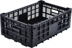 Collapsible Storage Bin Containe, 52 Liter Heavy Duty Transfer Box, 23.6" l x 15.7" w x 8.6" h Plastic Crate for Transit and Storage of Various Items
