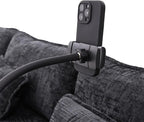 Ball & Cast Modular Sectional Sofa,Comfy Cloud Couch with Movable Storage Ottoman,L Shaped Sectional Sofa W/USB Charging Port,Phone Holder and Side Pocket,Chenille Fabric,for Living Room,Black,109"