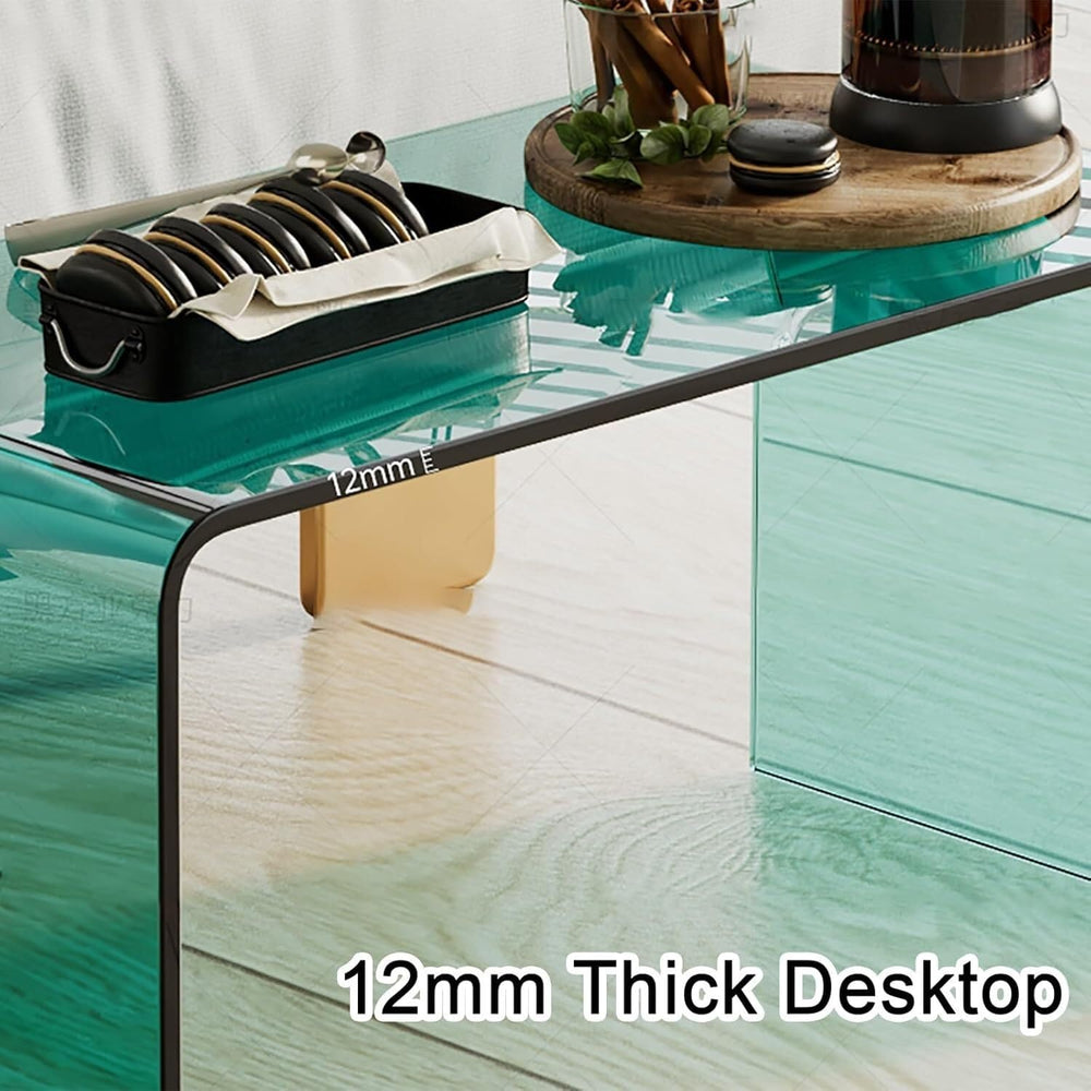 Acrylic C-Shaped End Table for Living Room and Bedroom, Versatile Sofa Side T...