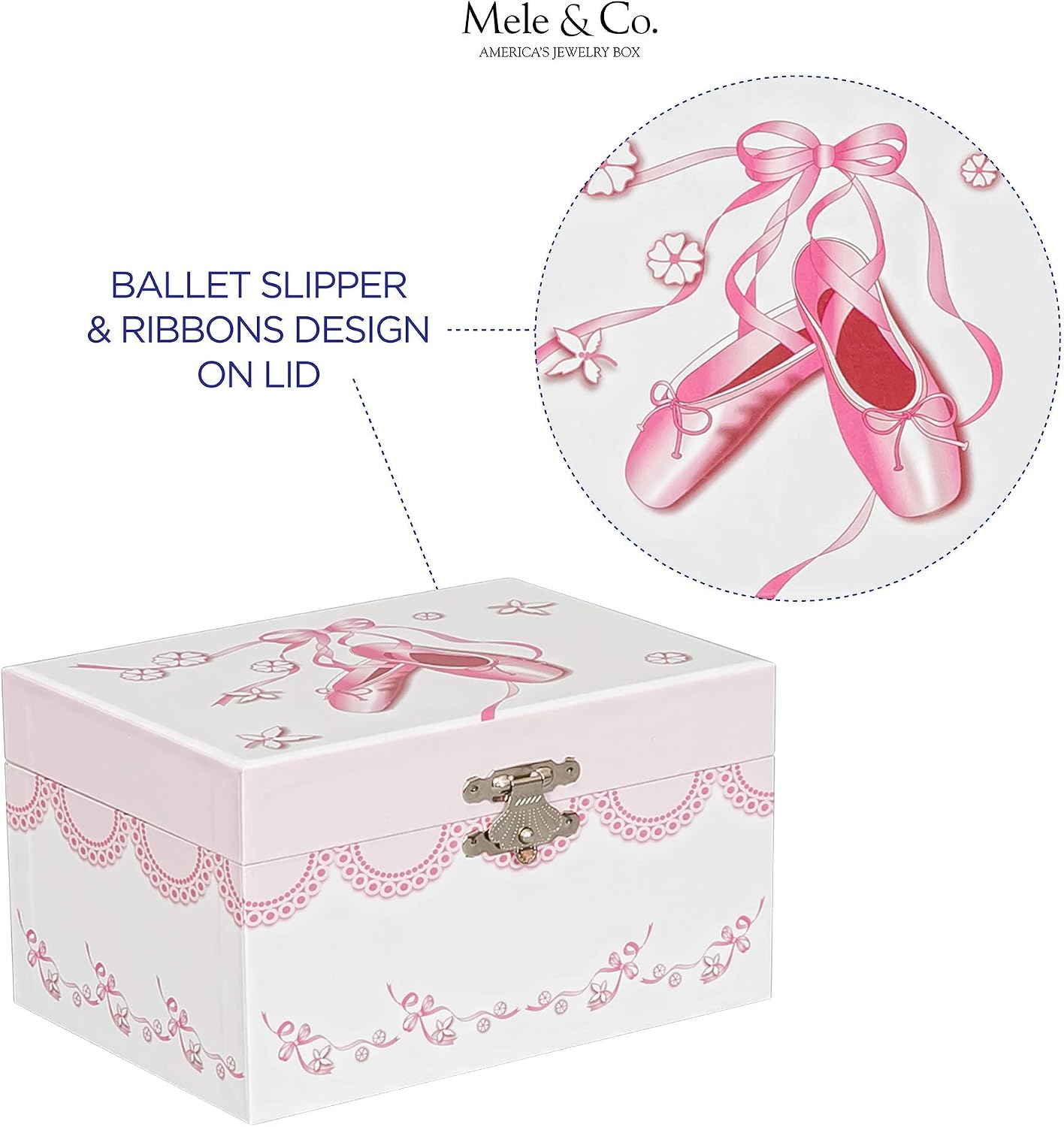 Mele and Co Cora Girl's Musical Ballerina Jewelry Box