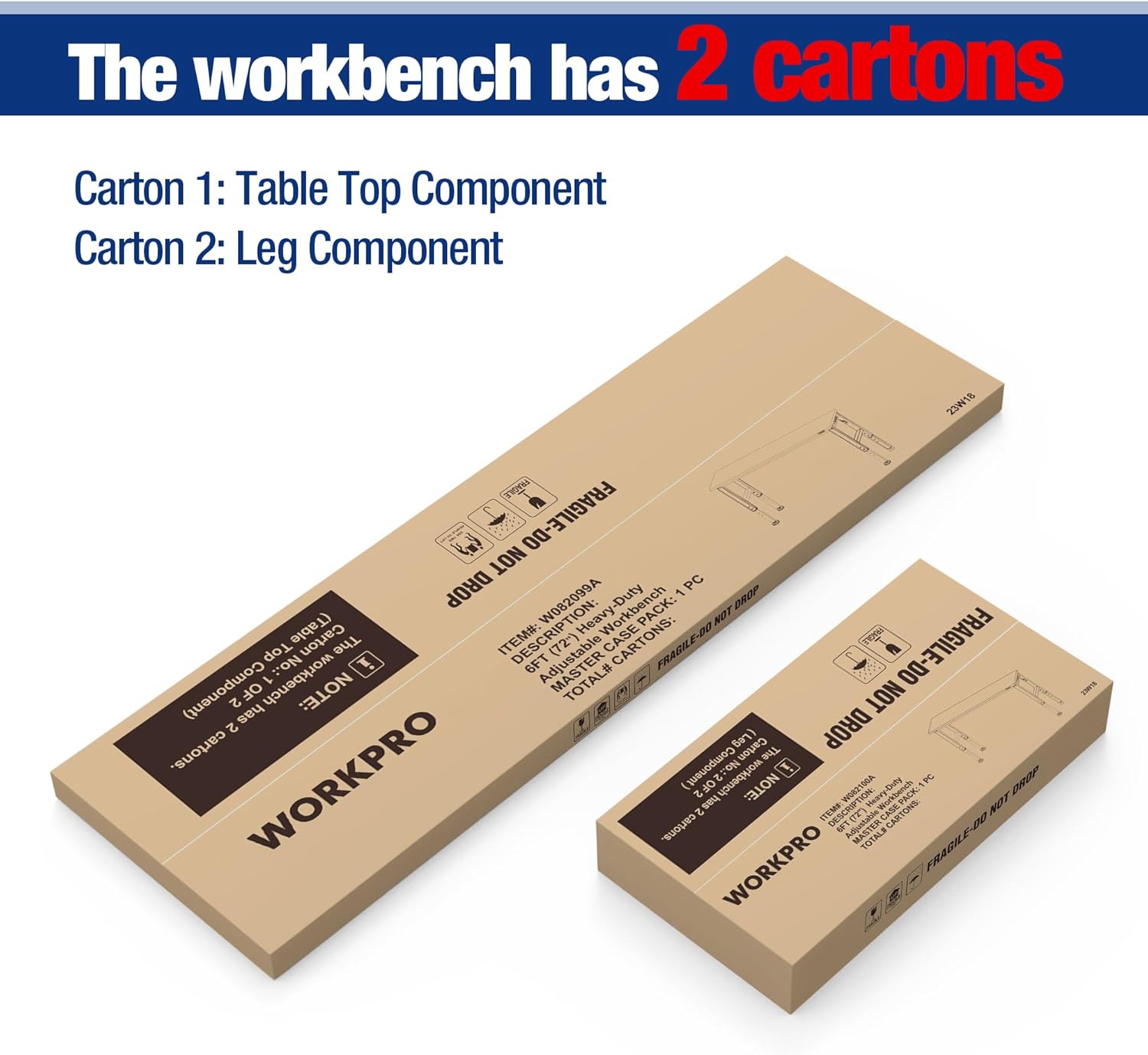 WORKPRO 72" Adjustable Workbench, 3000 LBS Load Capacity Hardwood Garage Workbench with Power Outlets, Rubberwood Top Heavy-Duty Workstation for Workshop, Garage