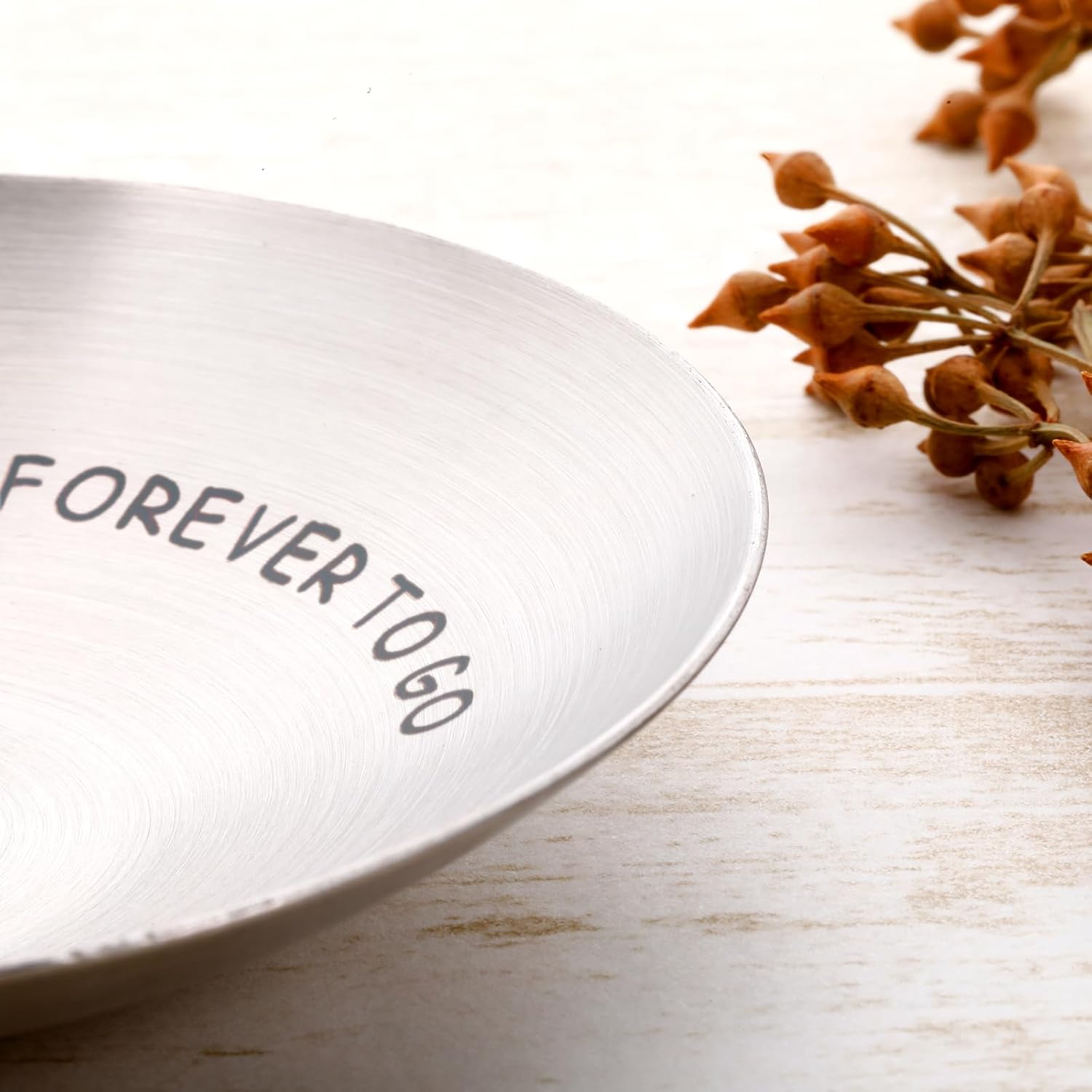 Cueillir Terre 11 Year Anniversary Steel Gift for Him Her, Steel Gifts for 11th Anniversary Jewelry Tray Ring Holder, 11th Anniverse Wedding Gifts for Men Women, Valentines Day Gift for Husband Wife