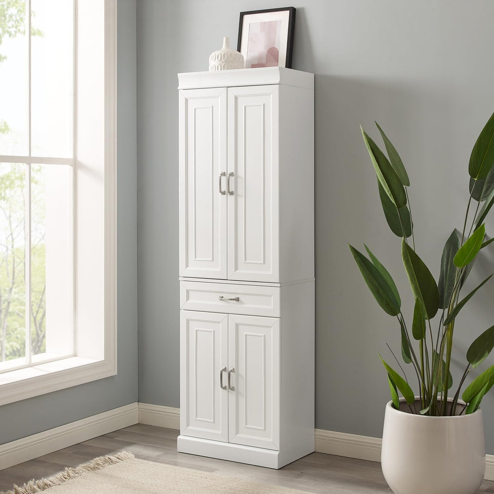 HomeStock White Modular Pantry Cabinet - Kitchen Storage Organizer