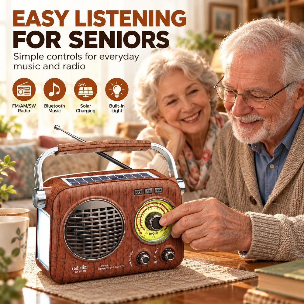Gelielim AM FM Radio Portable - Shortwave Radio Rechargeable Battery Powered,...