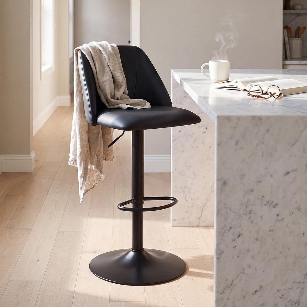 COLAMY MALOL 360° Swivel Bar Stool, Counter Height Chair with Silent Rotation...