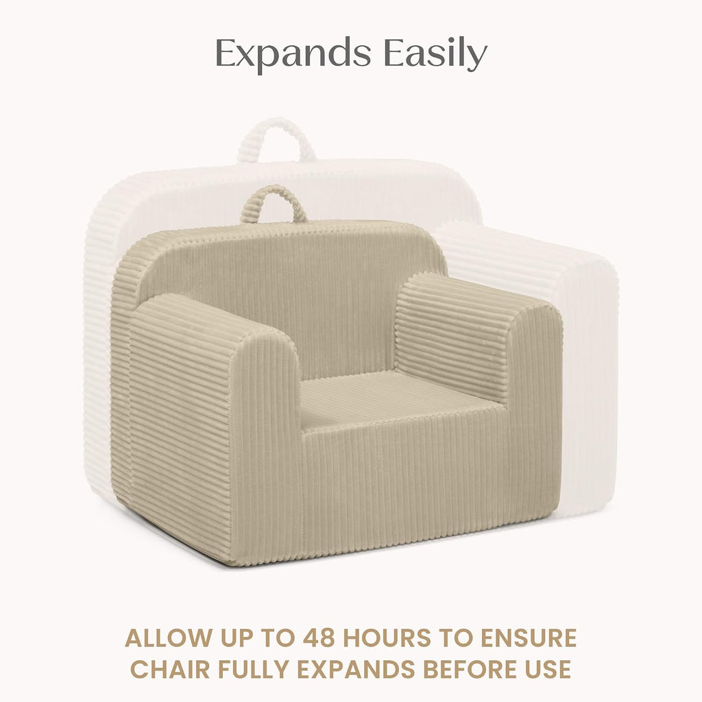 Delta Children Cozee Corduroy Foam Chair, Cream