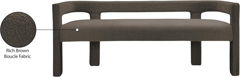 Meridian Furniture 865Brown Athena Collection Modern | Contemporary Boucle Fa...
