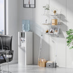 3 Tier Acrylic Ladder Shelf, Modern Clear Bookshelf with Open Shelves, Modern Acrylic Bookcase for Bathroom, Living Room, Kitchen, Office, Bedroom, 9.84" D x 24.96" W x 69.69" H