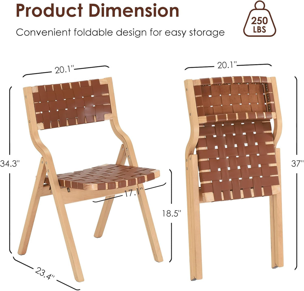Soohow Wood Folding Chairs, Foldable Chairs Chairs Wooden Indoor Stackable Di...