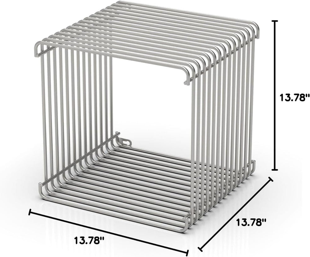 Chrome Side Table, Metal Stainless Steel Side Table with Mirror Finish for Li...