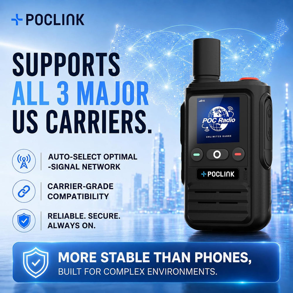 Lifetime Free Global Walkie Talkies Long Range, POC-1 Lite, 4G LTE Unlimited ...