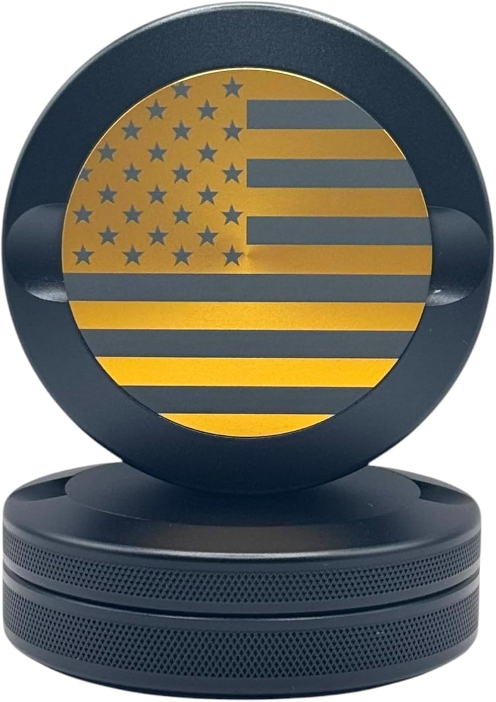 America | Metal Container for Zyn, Premium Aluminum Can & Rugged Pouch Holder | Extra Capacity, Knurled Grip & Used Pouch Storage | EDC (Gold Plated)