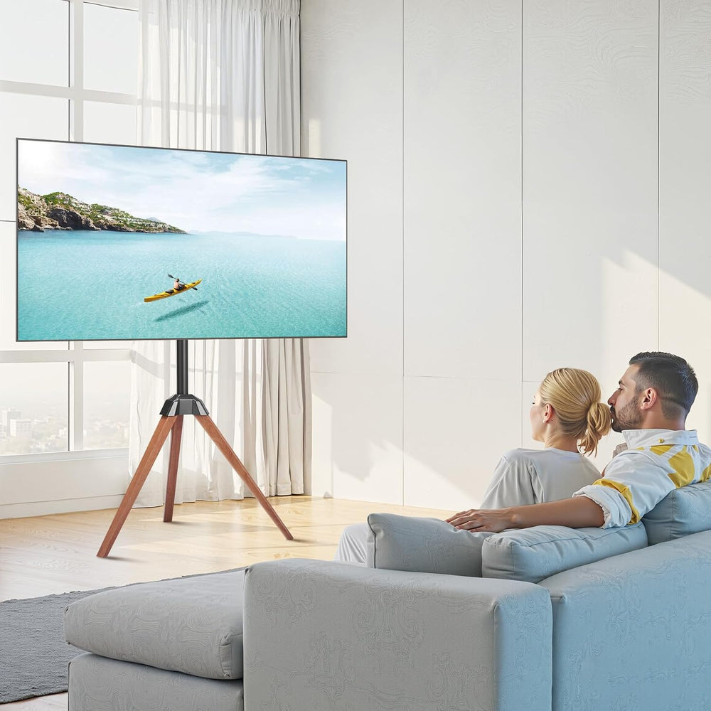 VEVOR Tripod Easel TV Stand, for 40-65 inch Flat Screen/Curved TVs Up to 99 l...