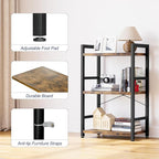 NUMENN 3 Tier Slim Bookshelf, Bookcase Shelf Storage Organizer, Modern Book Shelf for Bedroom, Living Room and Home Office, Vintage