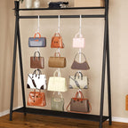 SWTYMIKI Over Door Hat Organizer - 3 Packs Metal Hanging Hat Rack with 12 Hooks Design, Baseball Cap Hanger Organizer Storage Holds up to 60 Caps for Door, Bedroom, Closet