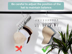 StorageWorks Hat Rack, Closet Organizer and Storage for Baseball Caps,Set of 2 with 10 Adjustable Stainless Steel Clips, Fits All Caps, White
