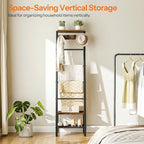HOOBRO Blanket Ladder Bundle, 63.4" H Decorative Ladder Shelf with Hooks, Towel Rack with 1 Fabric Drawer, BF13CJ01-BF92CJ01