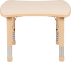 Flash Furniture Wren 21.875"W x 26.625"L Rectangular Natural Plastic Height Adjustable Activity Table