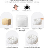 Flower Bean Bag Chair for Teens and Young Adults, Soft Faux Fur Floor Seating with Memory Foam, Aesthetic Room Decor Cozy Lounger for College Dorm, White