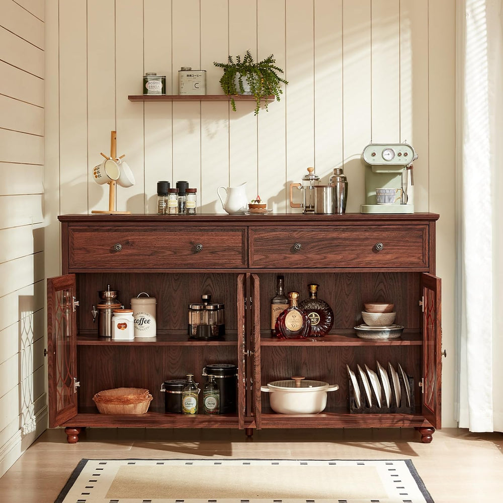 Joaxswe Farmhouse Sideboard Buffet Cabinet with Storage,59" Large Creden...
