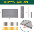 Yuzzy Slat Wall Paneling 2 x 4ft, Garage Slatwall Panel Wall Storage Systems, Heavy Duty PVC Garage Wall Organization (Gray)