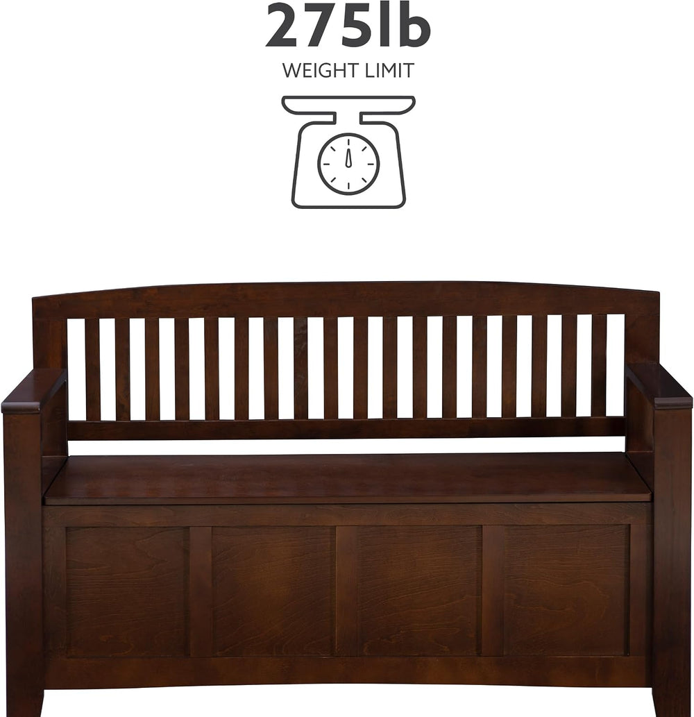 Linon Home Dcor Linon Home Decor Cynthia Storage Bench, 50"w x 17.25&quo...