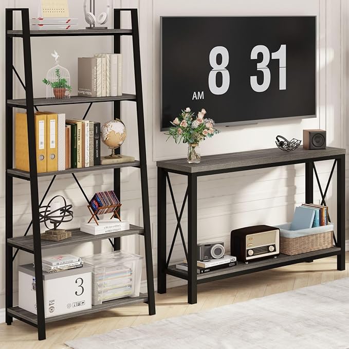 BON AUGURE Console Tables for Living Room, Industrial Couch Table Behind Sofa...