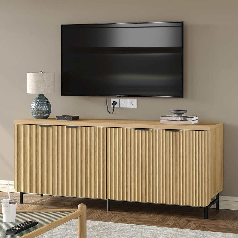 Furniouse Buffet Cabinet with Storage 66.2''W Modern Sideboard with 4...