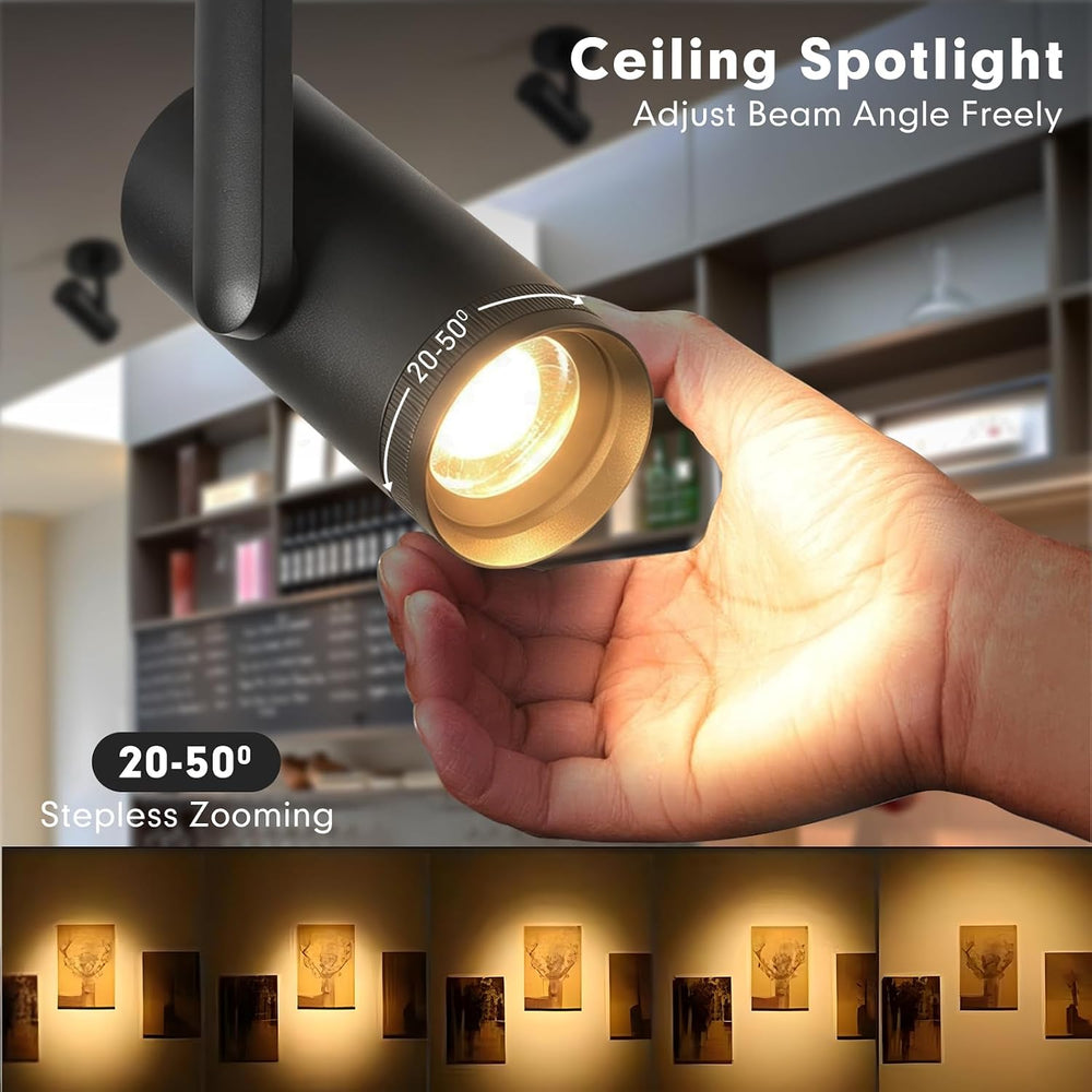 20W LED Dimmable Zoomable Ceiling Spotlight Indoor 5 Color Adjustable Surface...