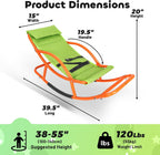 Large Size Kids Sensory Rocking Chair for Children Under 55 Inches Tall, Autism and ADHD Balance Seat Helps Kids Relax, Focus and Play, Indoor & Outdoor Rocker for Bedroom, Nursery and Sensory Room