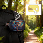 Majestic Wolf Dreamcatcher Pill Organizer Travel Medicine Case with Zipper Daily Vitamin Storage Bag Portable 8 Slot Weekly Pill Box Supplement Holder for Home Office Gym Travel