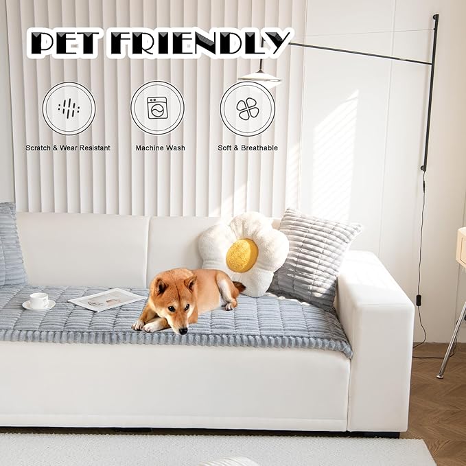 ZQFFB Pet Couch Cover Dogs Washable Non-Slip Couch Protector Pet Friendly Dog...
