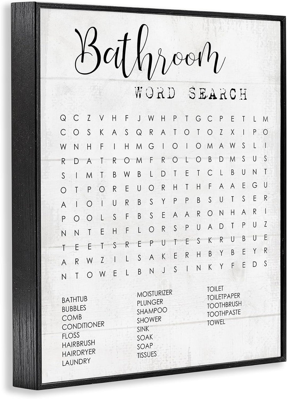 Stupell Industries Bathroom Search Fun Family Word, Design by Daphne Polselli...