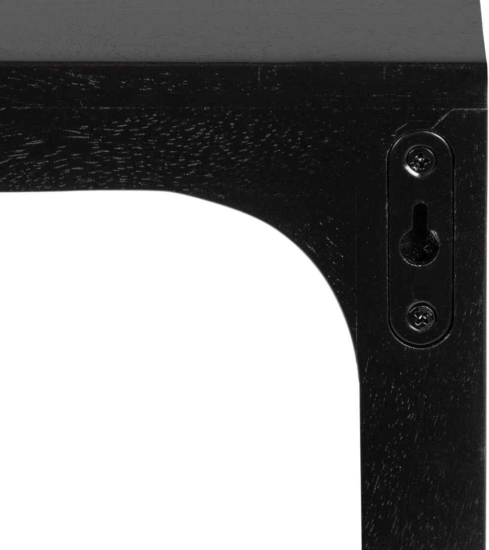 Kate and Laurel Dahl Modern Wood Floating Side Table, 18 x 10 x 10, Black, Co...