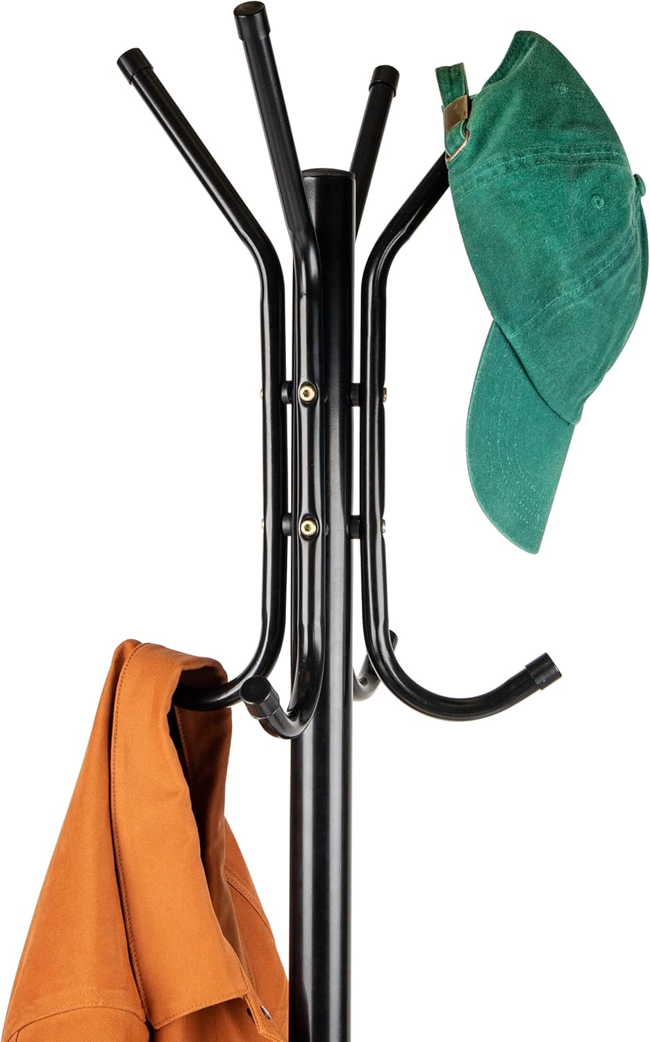 Mind Reader Freestanding Coat Rack, Multi-Tier Organizer for Office and Entryway, Metal, Black