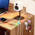 8 Pack Rotatable Cable Clips, Cord Organizer Spring Clip Cord Holder for Nightstand Cable Holders for Cords Charging Cable Organizers Cable Management for Desk Office Car Wall (Multicolor)