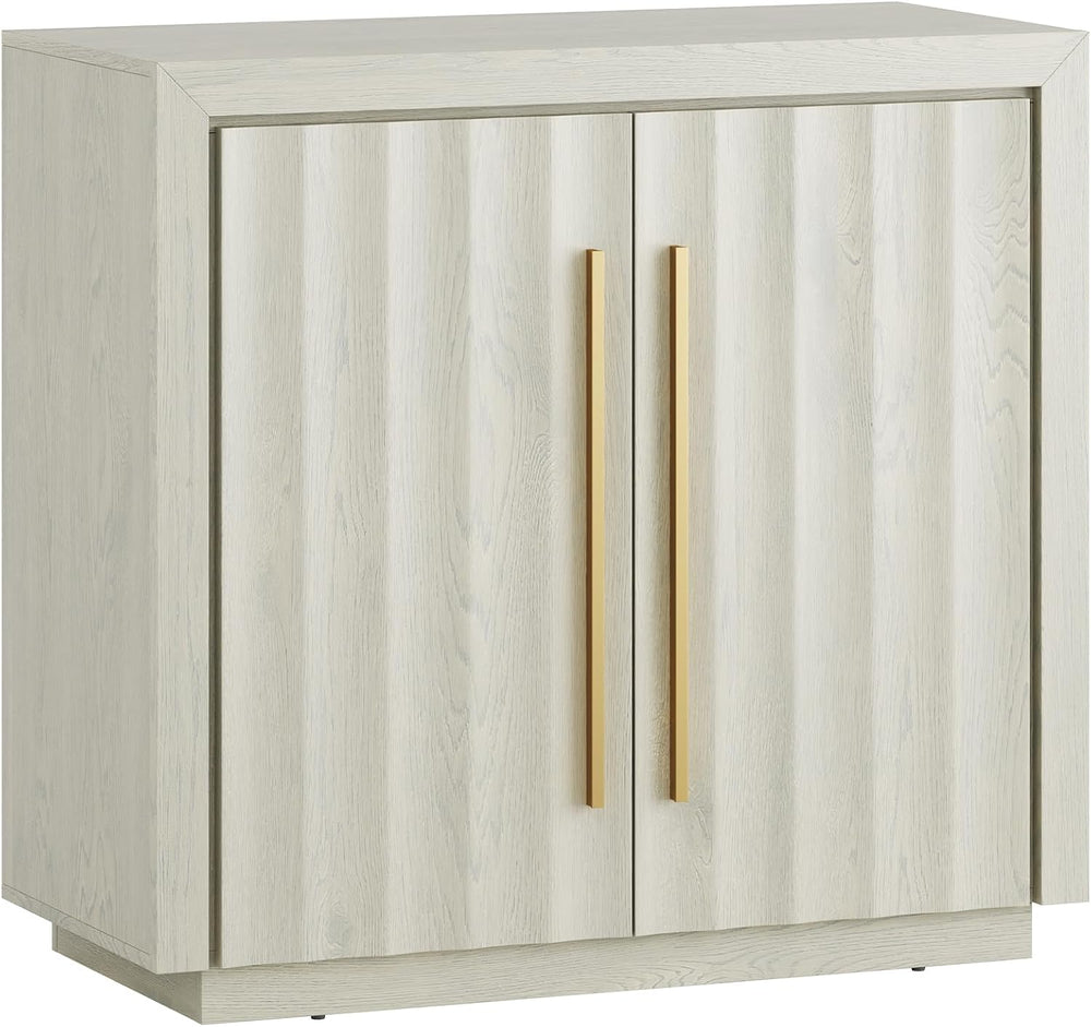 BELLEZE 36" Libra Sideboard Buffet Cabinet - White Sand
