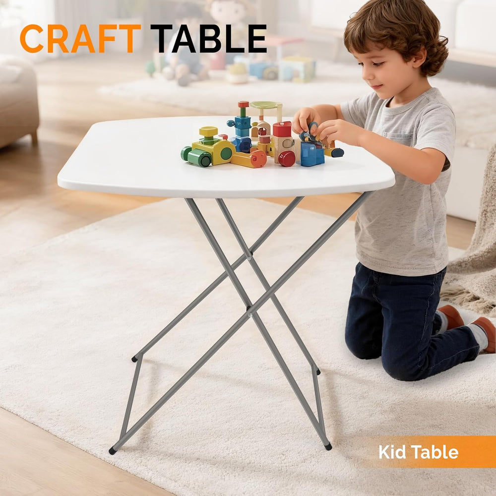 VINGLI Small Folding Table Portable, 18" Adjustable Height Personal Lapt...