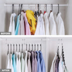 HOUSE DAY Space Saving Hangers for Clothes 20 Pack, Heavy Duty Hanger Organizer | 30 Lbs Capacity |, Metal Magic Hanger, Sturdy Multi Hangers, Closet Space Saver Closet Organizers and Storage